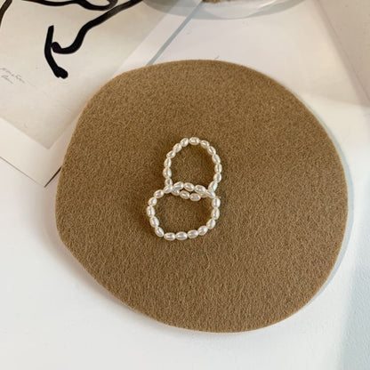 Ring Pearl Beaded Natural