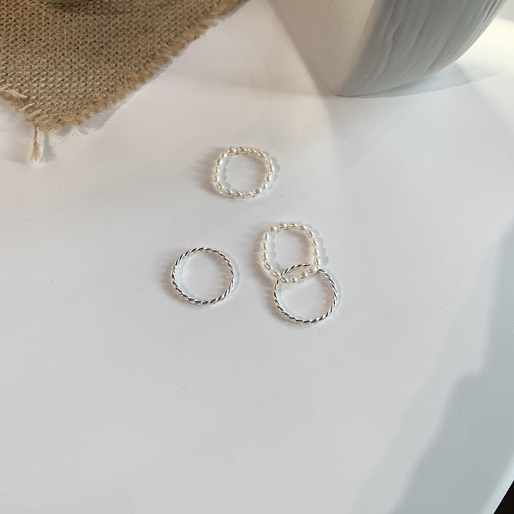 Ring Pearl Beaded Natural