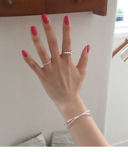 Bracelet Sterling 925 Silver Natural Pearl