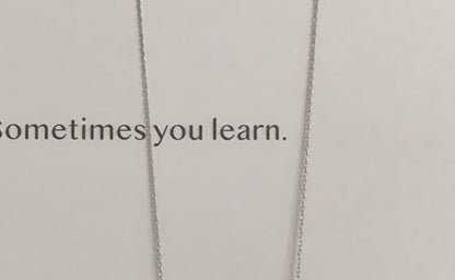 Bow 925 Beaded Silver Necklace Sterling