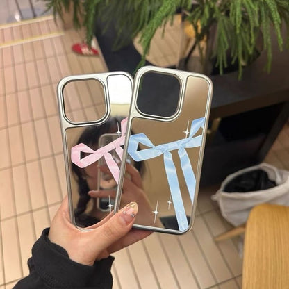 Ribbon Print Mirror Case Phone