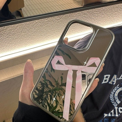 Ribbon Print Mirror Case Phone