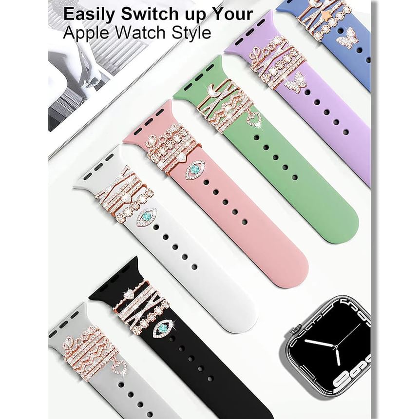 Rhinestone Watch for (Various Designs) Band Charm Apple