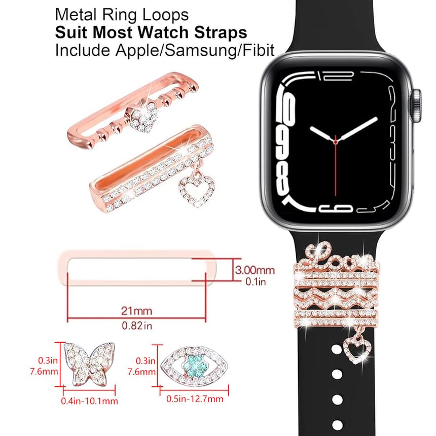 Rhinestone Watch for (Various Designs) Band Charm Apple