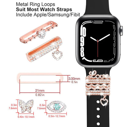 Rhinestone Watch for (Various Designs) Band Charm Apple