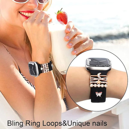 Rhinestone Watch for (Various Designs) Band Charm Apple