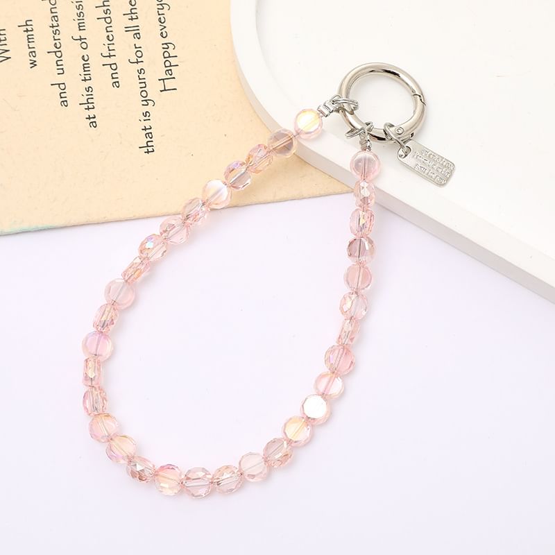 Faux Phone Crystal Bead Strap