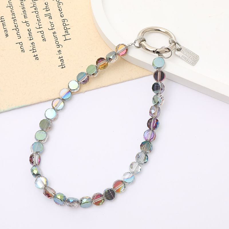 Faux Phone Crystal Bead Strap