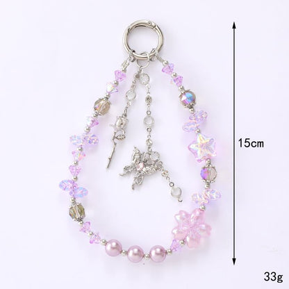 Star Designs) (Various Faux Phone Strap Crystal Butterfly