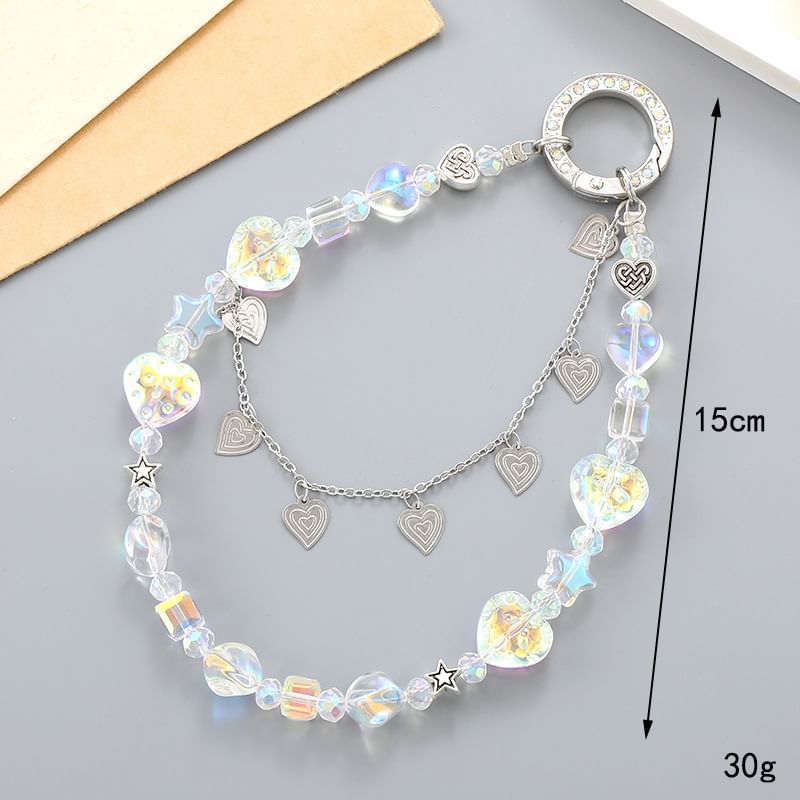 Heart Strap Faux Phone Crystal