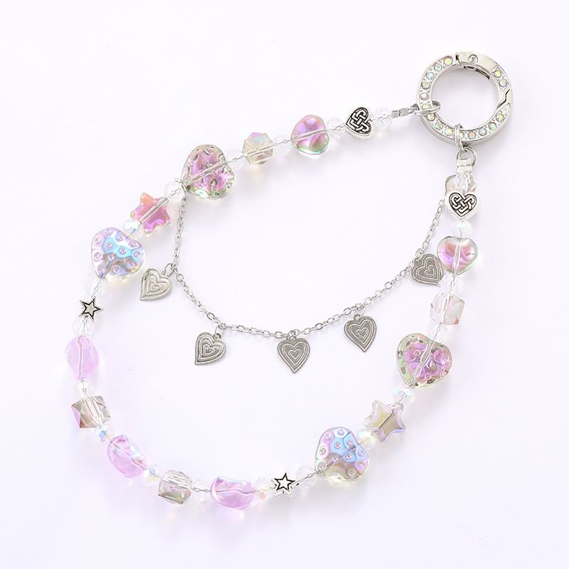 Heart Strap Faux Phone Crystal