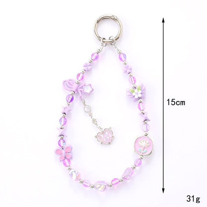 Crystal Phone Clover Strap Faux Bow