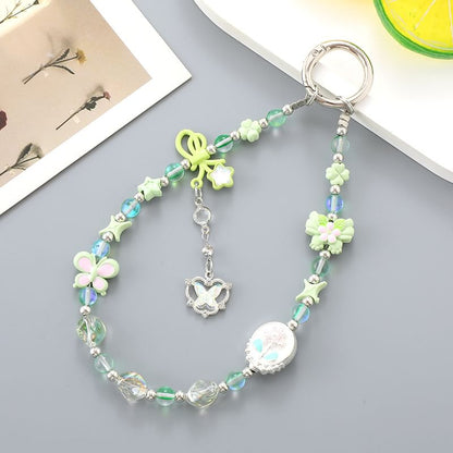 Crystal Phone Clover Strap Faux Bow
