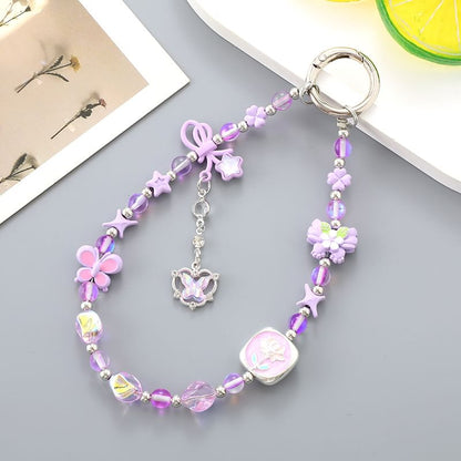 Crystal Phone Clover Strap Faux Bow