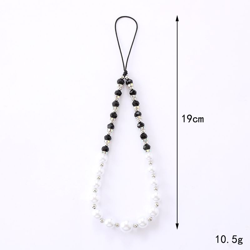 Pearl Faux Phone Strap Rhinestone