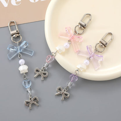 Phone Charm Pearl Bow Faux