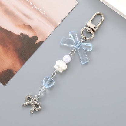 Phone Charm Pearl Bow Faux