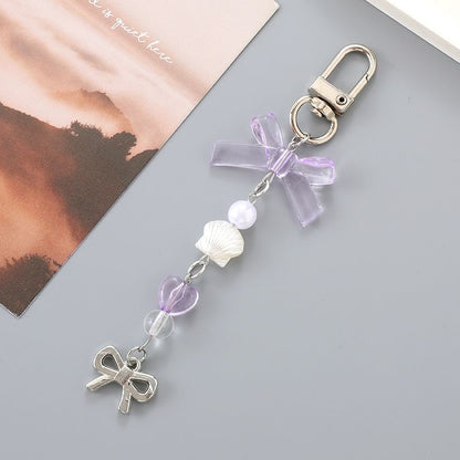 Phone Charm Pearl Bow Faux