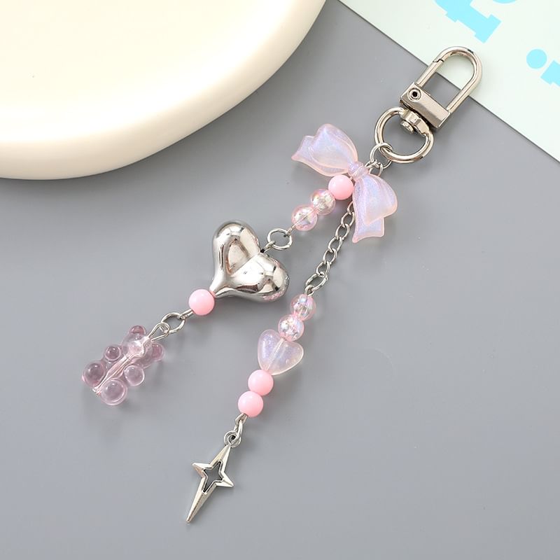 Charm Bow Bear Phone Heart