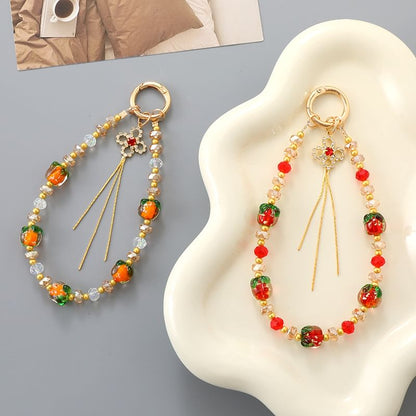 Strap Clover Fruit Bead Phone