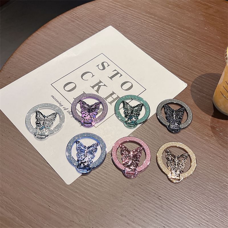 Stand Glitter Butterfly Phone Magnetic