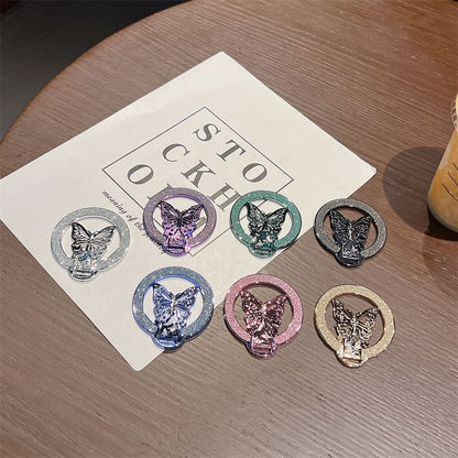 Stand Glitter Butterfly Phone Magnetic