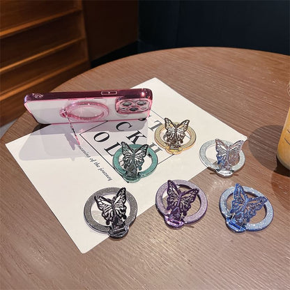 Stand Glitter Butterfly Phone Magnetic