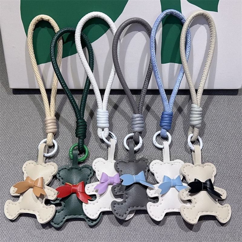 Strap Pad Phone Bear Faux and Lanyard with Leather