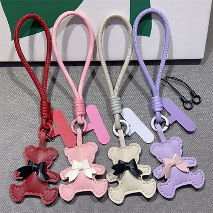 Strap Pad Phone Bear Faux and Lanyard with Leather