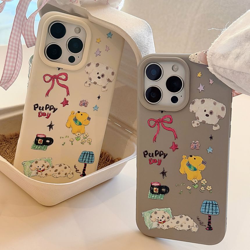 Cartoon Print Dog Phone Case