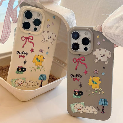 Cartoon Print Dog Phone Case