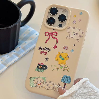 Cartoon Print Dog Phone Case