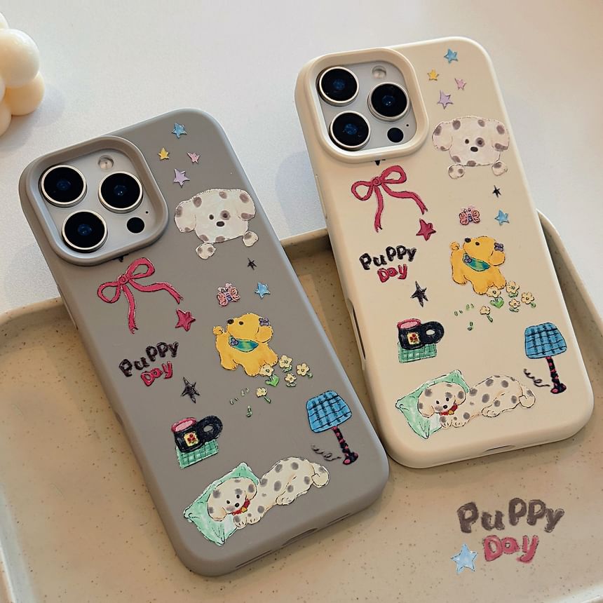 Cartoon Print Dog Phone Case