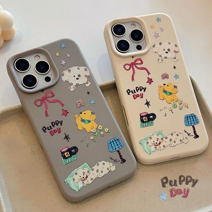 Cartoon Print Dog Phone Case