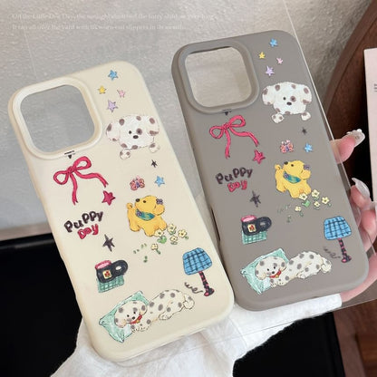 Cartoon Print Dog Phone Case