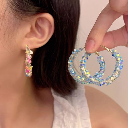 Hoop Earring Alloy Butterfly