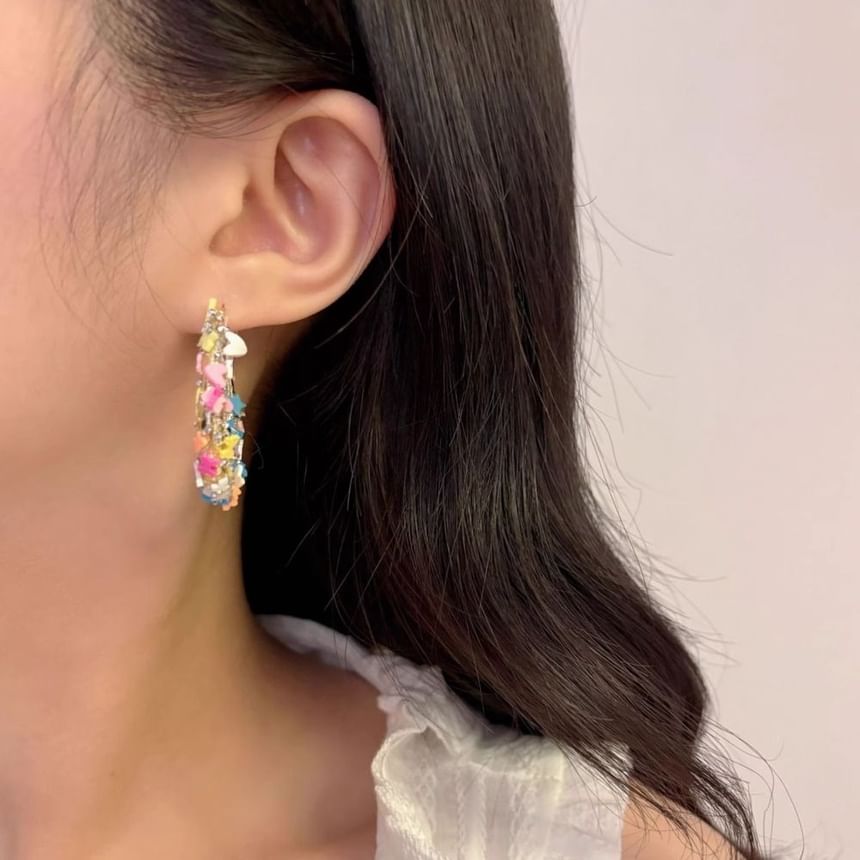 Hoop Earring Alloy Butterfly