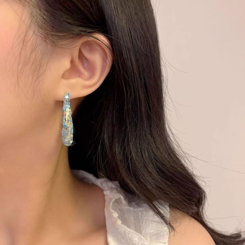 Hoop Earring Alloy Butterfly