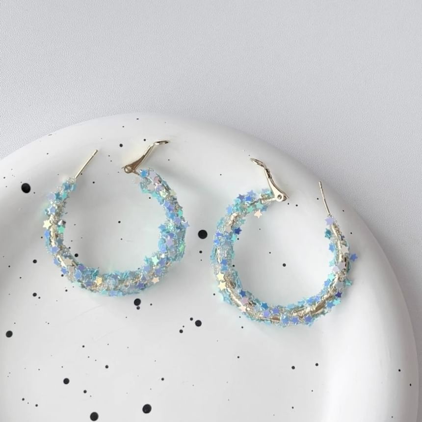 Hoop Earring Alloy Butterfly