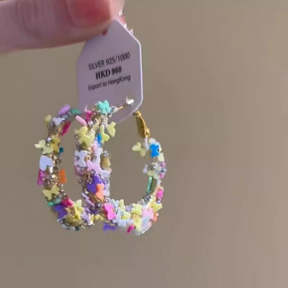 Hoop Earring Alloy Butterfly