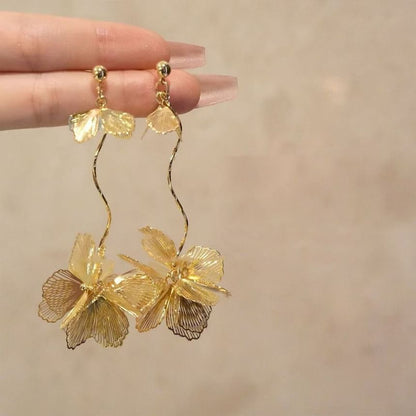 Alloy Dangle Butterfly Petal Earring