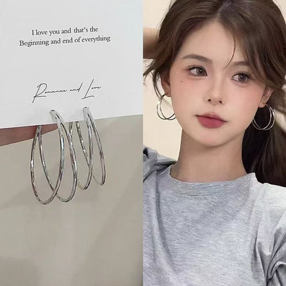 Alloy Hoop Earring Layered