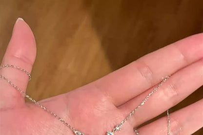 Alloy Pendant Rhinestone Droplet Necklace