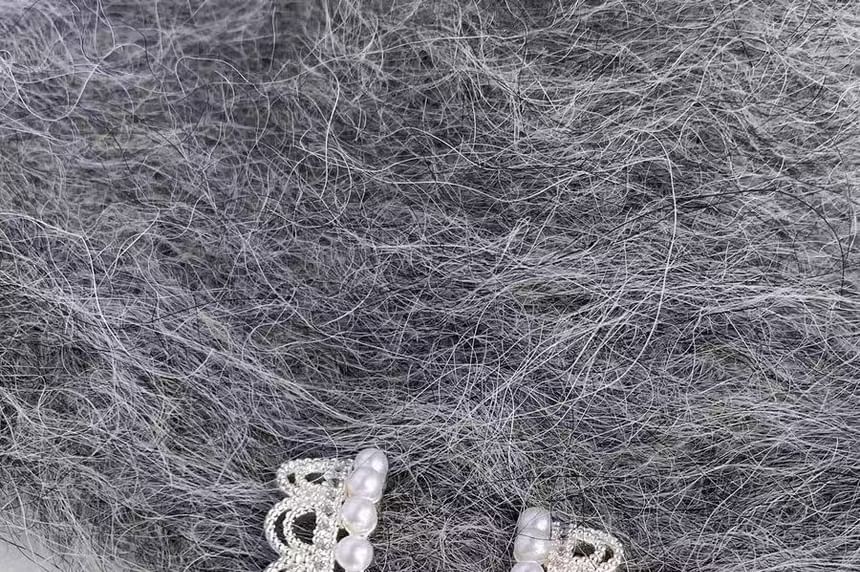 Huggie Pearl Lace Faux Earring Alloy