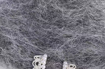 Huggie Pearl Lace Faux Earring Alloy