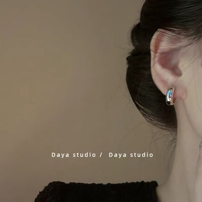 Butterfly Alloy Huggie Glaze Earring