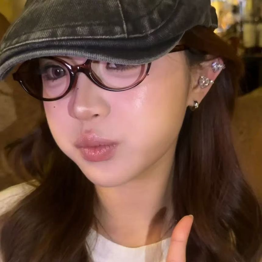 Heart Ear of 4: Cuff Rhinestone Set Alloy