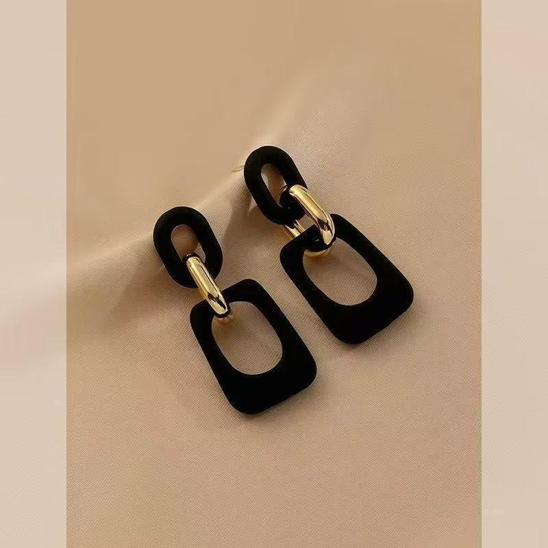 Alloy Geometric Dangle Earring Acrylic