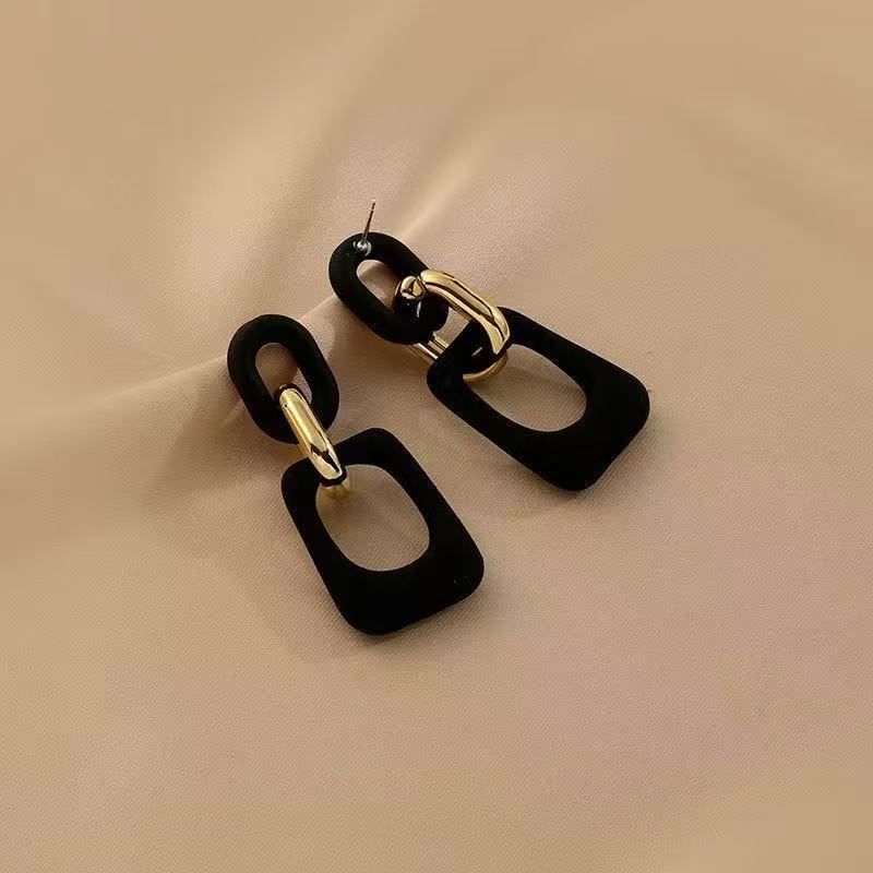 Alloy Geometric Dangle Earring Acrylic