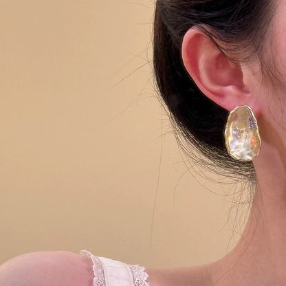 Glaze Earring Floral Statement Alloy